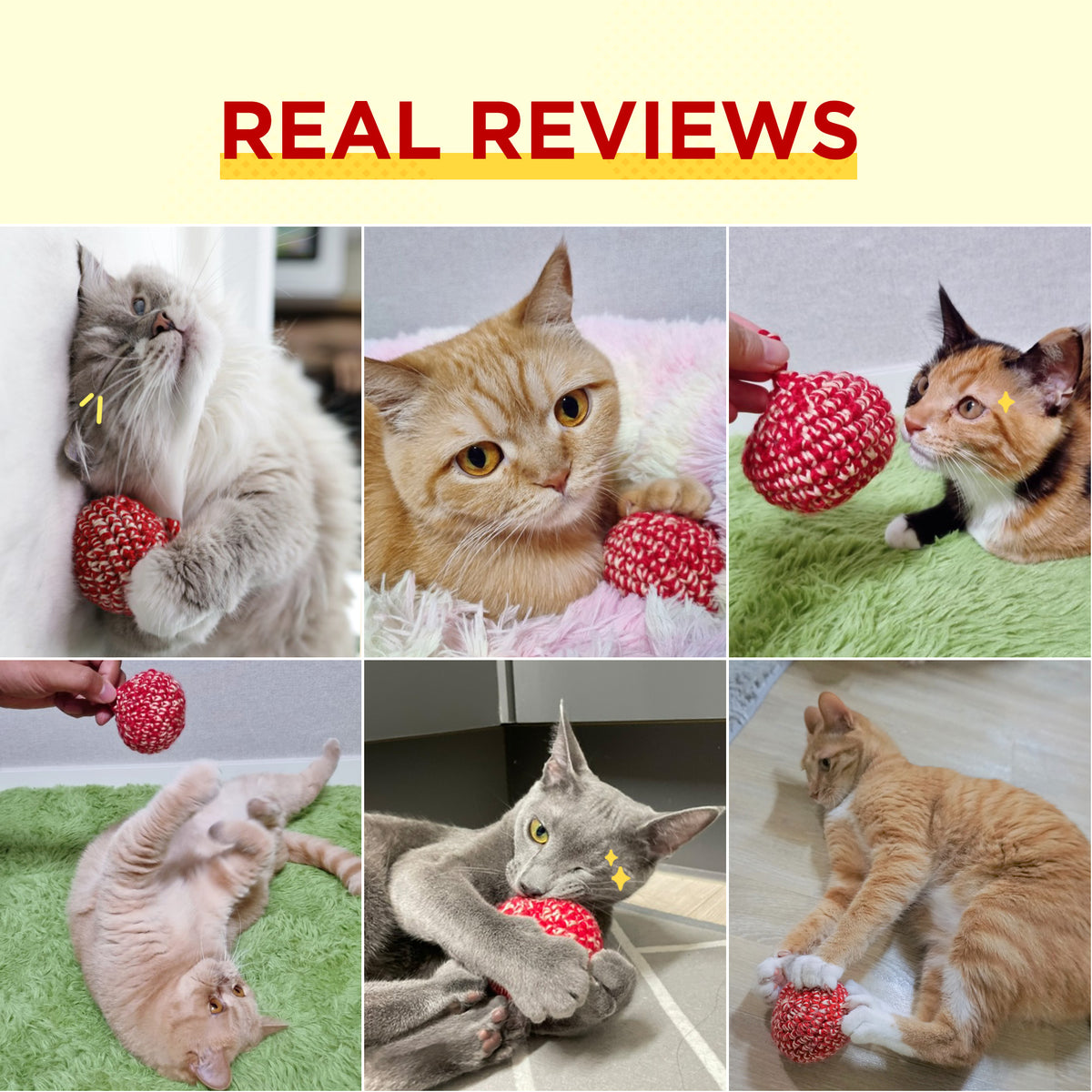 Jayu Pet Red Cat Ball