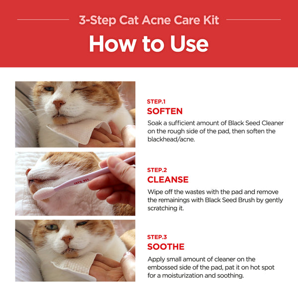 Jayu Pet 3-Step Cat Acne Kit