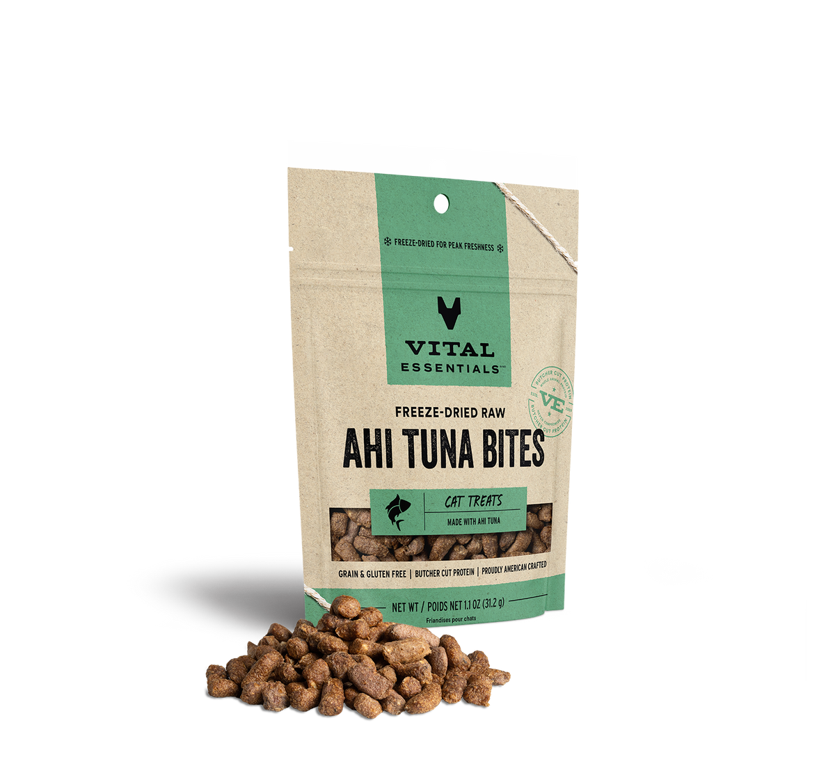 Vital Essentials Freeze Dried Raw Ahi Tuna Bites Cat Treats