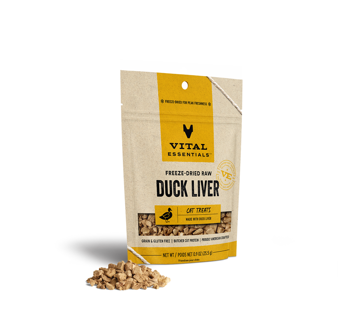 Vital Essentials Freeze Dried Raw Duck Liver Cat Treats