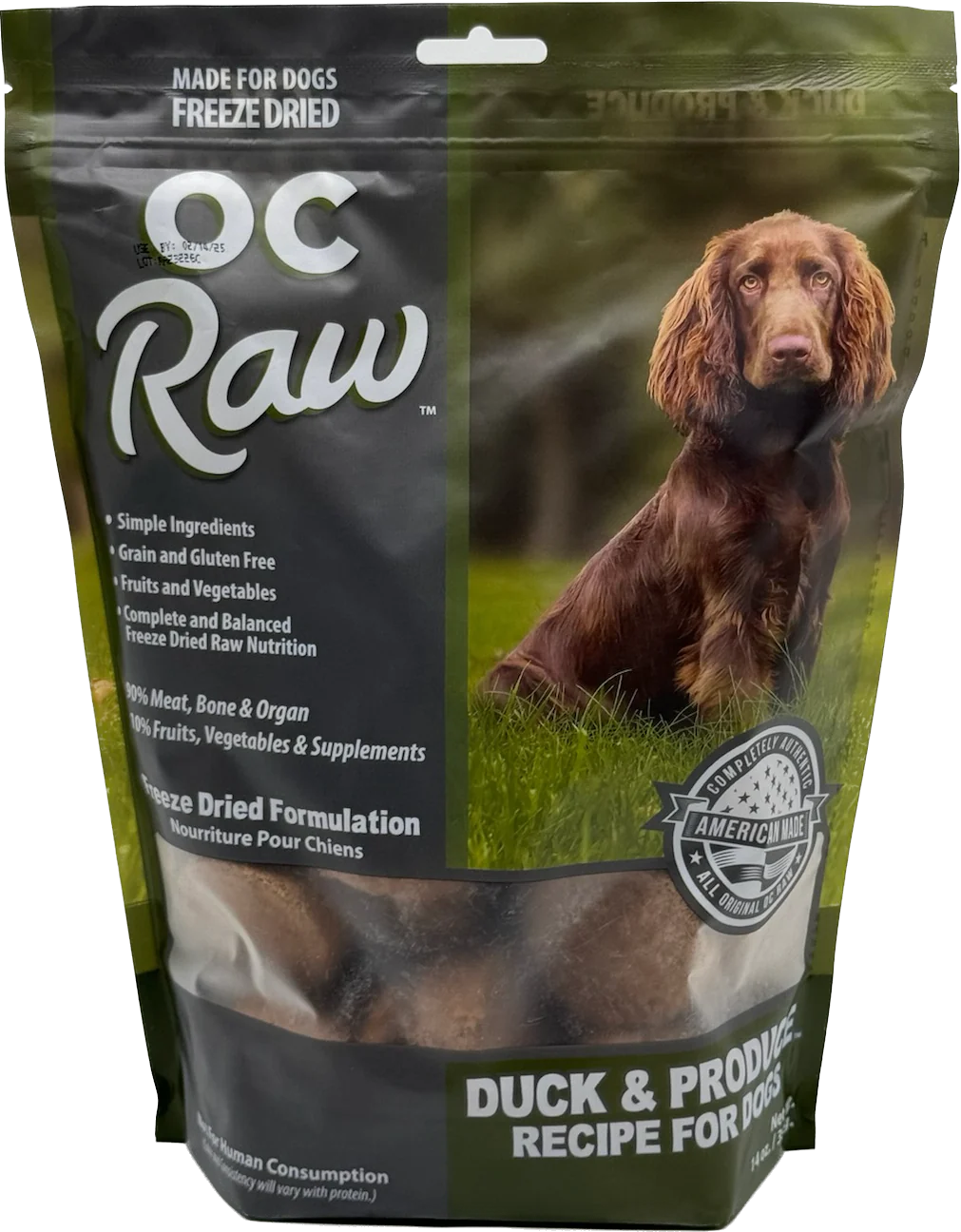OC Raw Freeze Dried Raw Duck & Produce Sliders