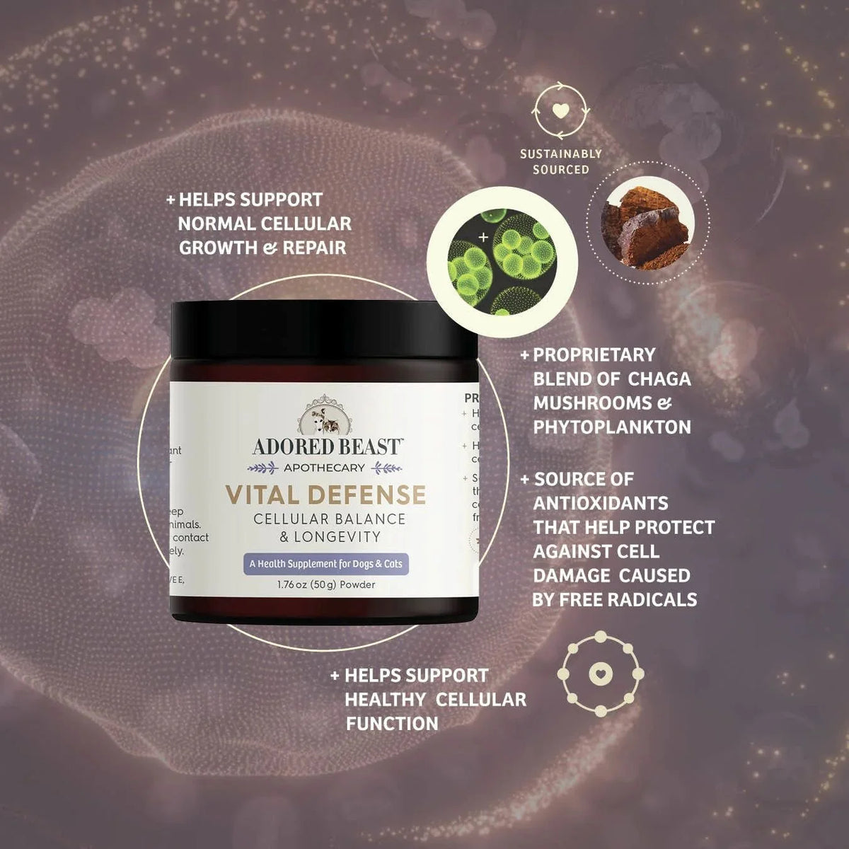 Adored Beast Vital Defense | Cellular Support 50g