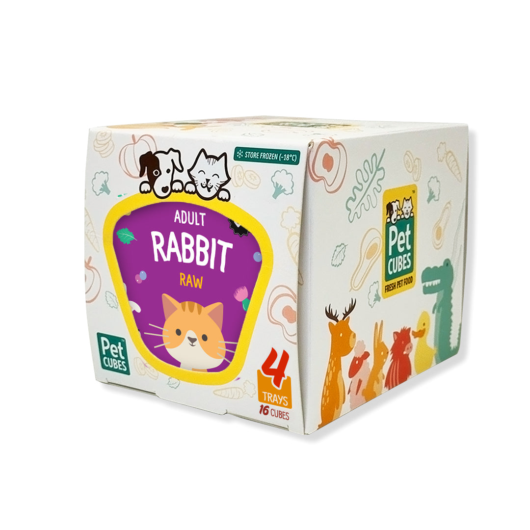 PetCubes Frozen Raw Cat Food - Rabbit