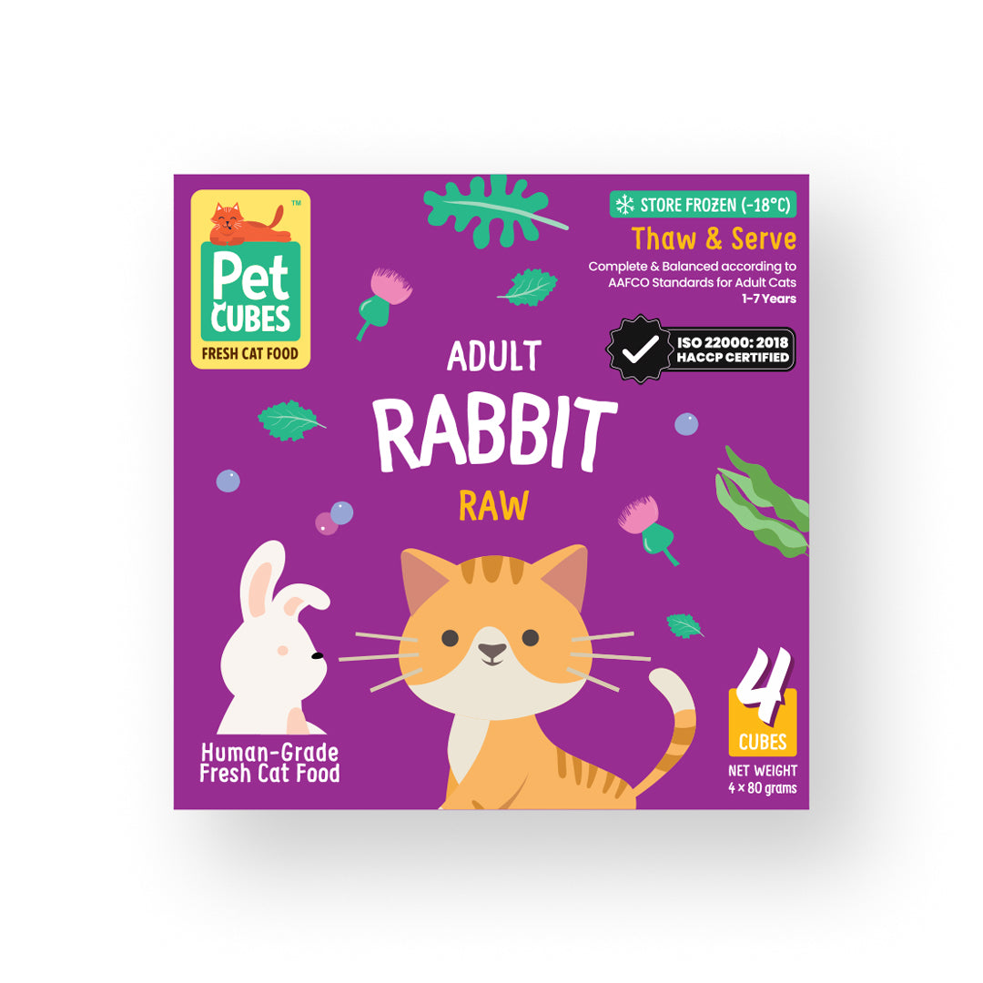 PetCubes Frozen Raw Cat Food - Rabbit