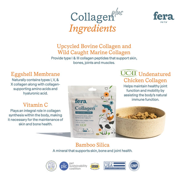 Fera Pet Organics Collagen Plus for Dogs & Cats