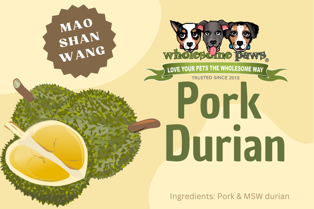 Wholesome Paws Dehydrated Treats - Pork Durian