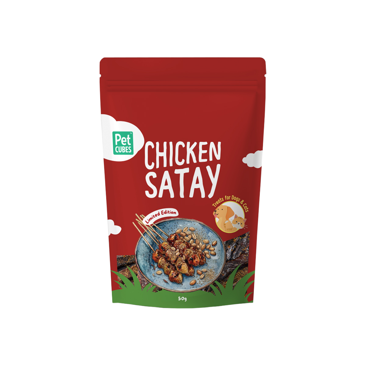 PetCubes Chicken Satay Treats for Dogs & Cats