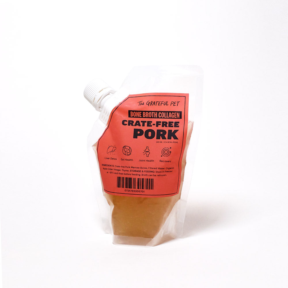 The Grateful Pet Frozen Bone Broth - Pork