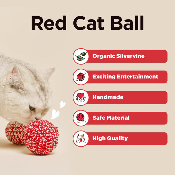 Jayu Pet Red Cat Ball