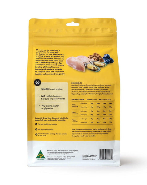 Bugsy Air Dried Dog Food | Chicken