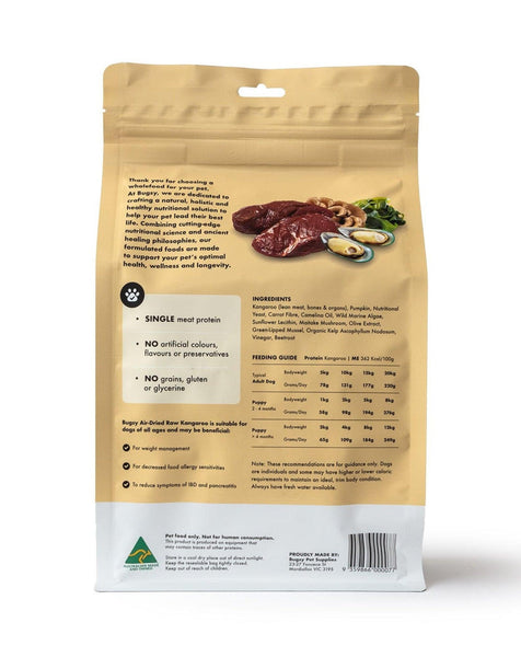 Bugsy Air Dried Dog Food | Kangaroo