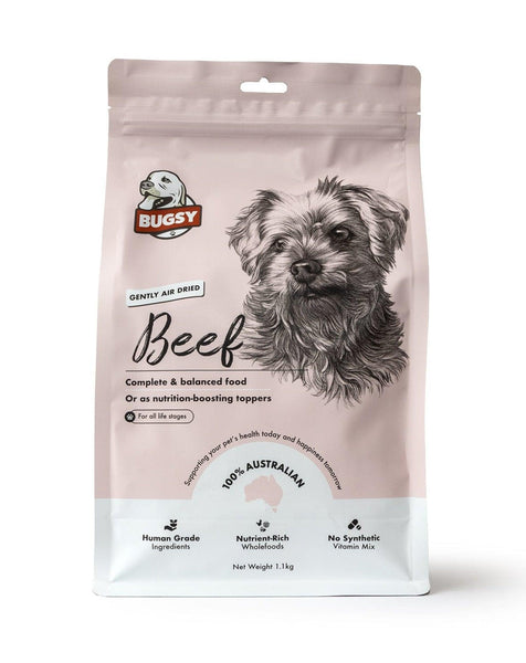 Bugsy Air Dried Dog Food | Beef