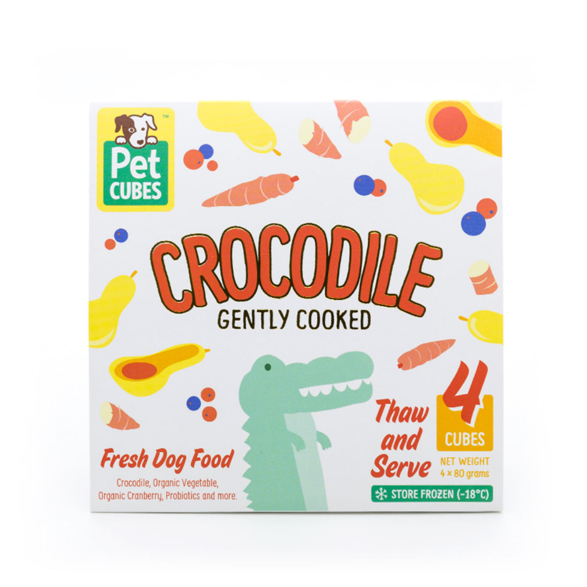 PetCubes Gently Cooked Dog Food - Crocodile