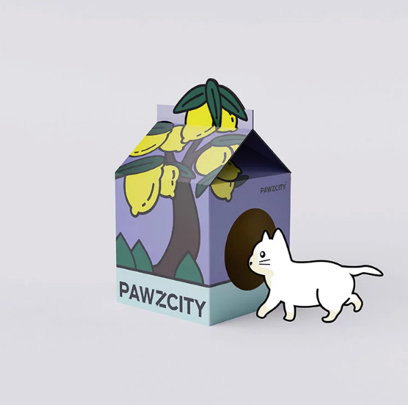 PAWZCITY Garden House Scratcher Box - Lemon