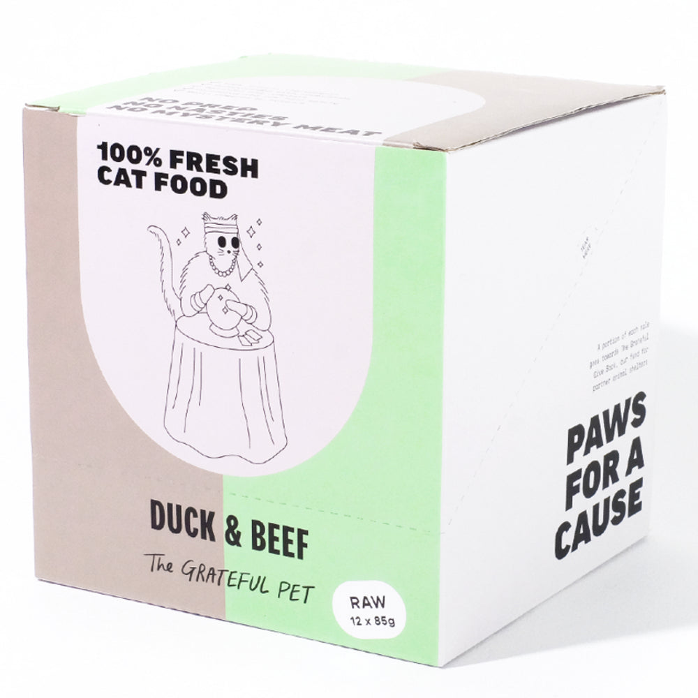 The Grateful Pet Frozen Raw Duck & Beef for Cats