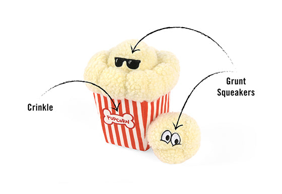 P.L.A.Y. Hollywoof Cinema Dog Toys - Poppin' Popcorn