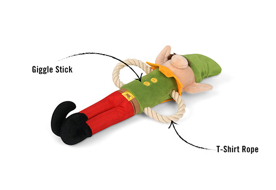 P.L.A.Y. Merry Woofmas Santa's Little Elf-er Dog Toy