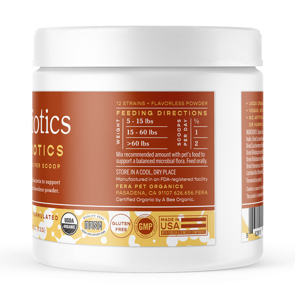 Fera Pet Organics Organic Probiotics with Prebiotics for Dogs & Cats
