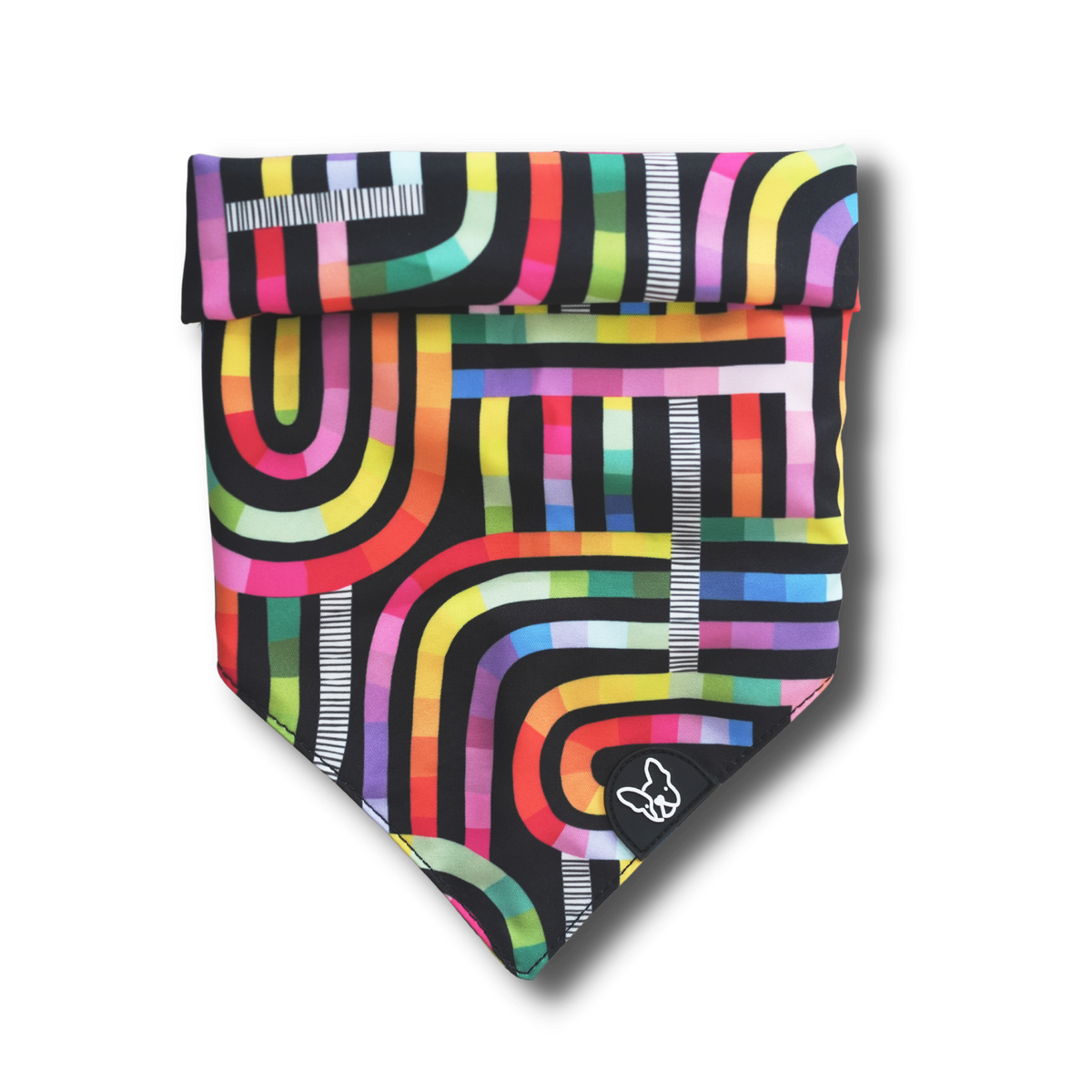 Gentle Pup Bandana - Rainbow Maze