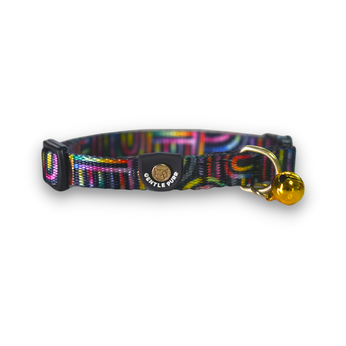 Gentle Purr Cat Collar - Rainbow Maze