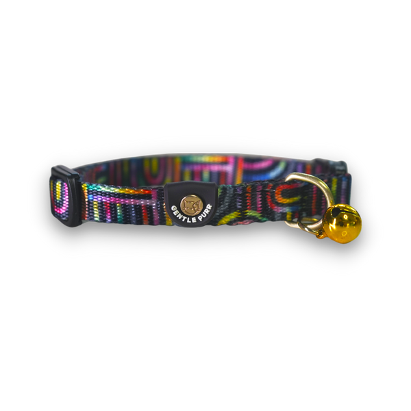 Gentle Purr Cat Collar - Rainbow Maze