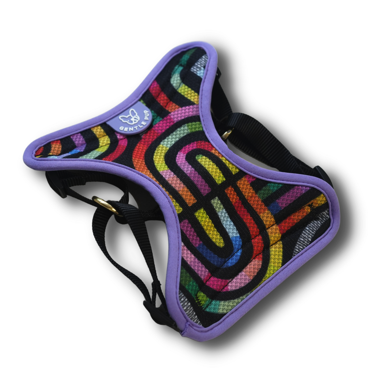 Gentle Pup Easy Harness - Rainbow Maze