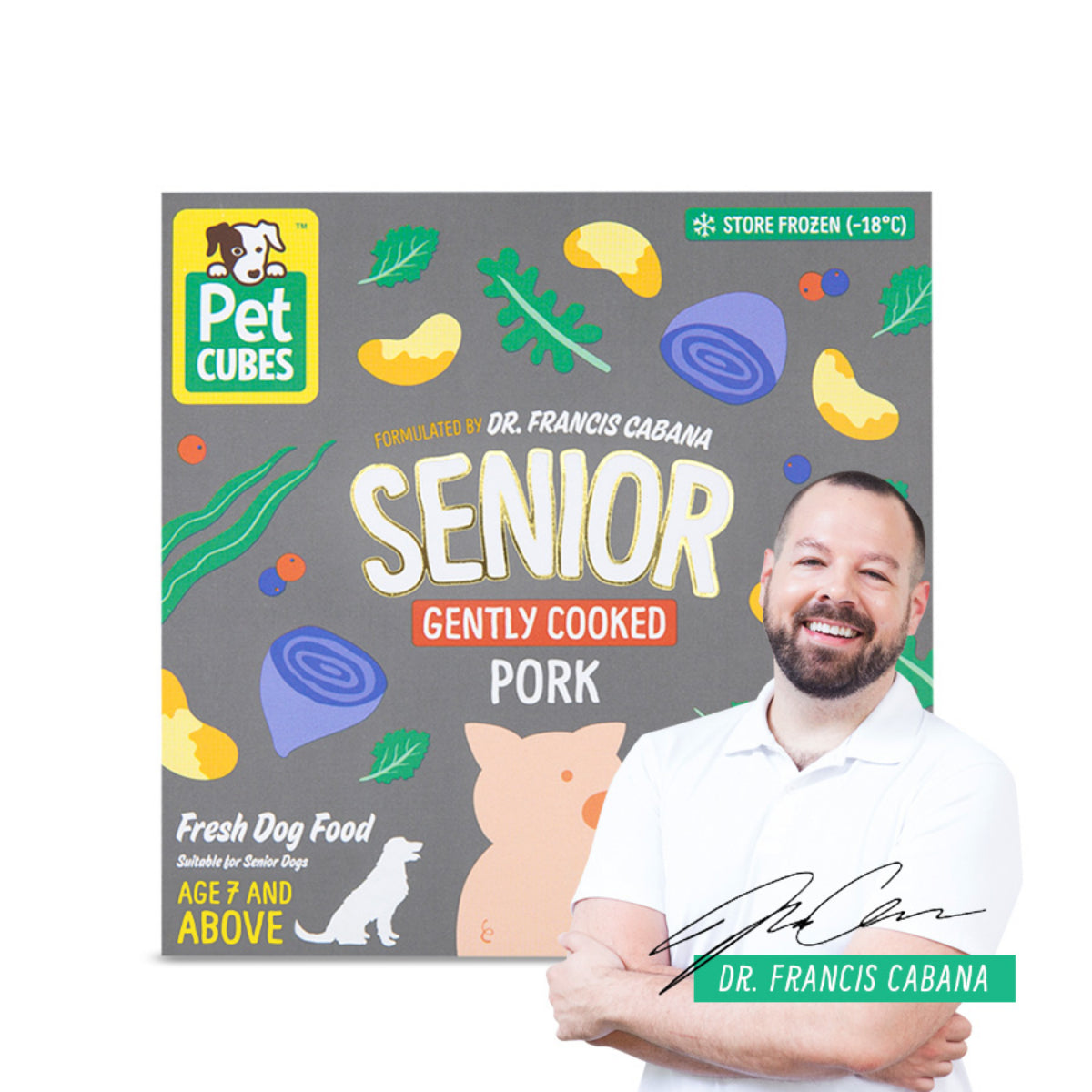 PetCubes Gently Cooked Senior Dog Food - Pork