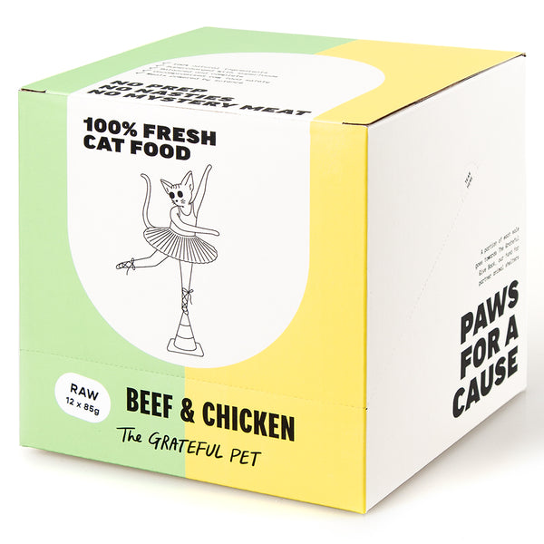 The Grateful Pet Frozen Raw Beef & Chicken for Cats