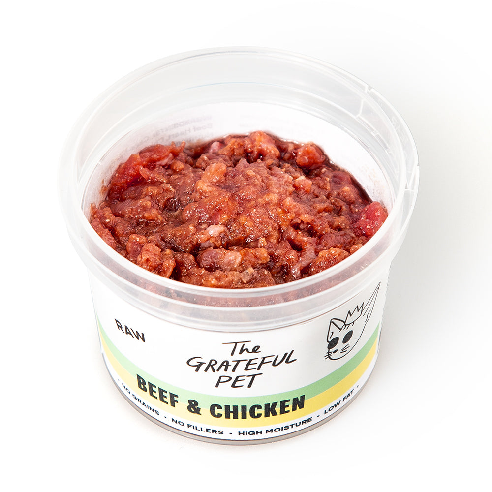 The Grateful Pet Frozen Raw Beef & Chicken for Cats