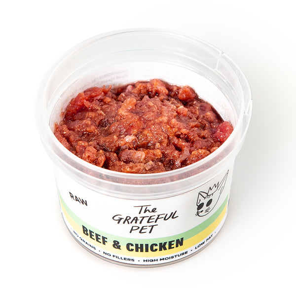 The Grateful Pet Frozen Raw Beef & Chicken for Cats