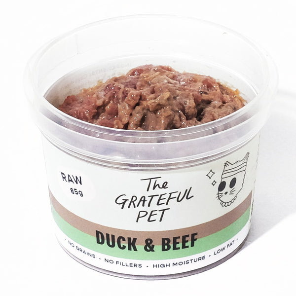 The Grateful Pet Frozen Raw Duck & Beef for Cats