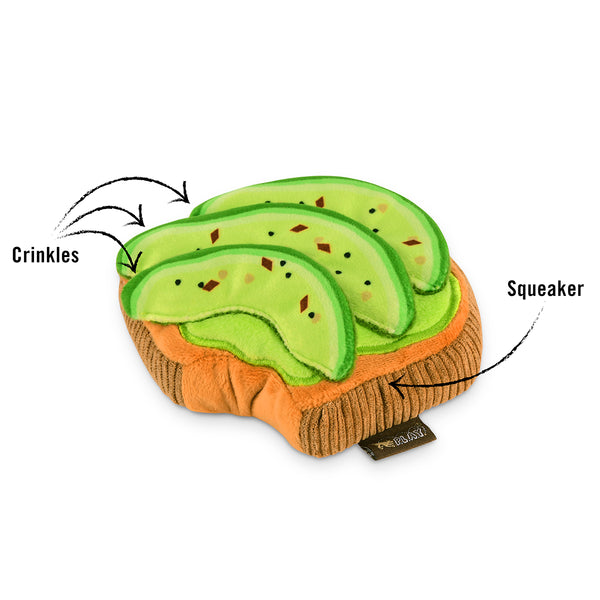 P.L.A.Y. Barking Brunch Dog Toy - Avo-doggo Toast